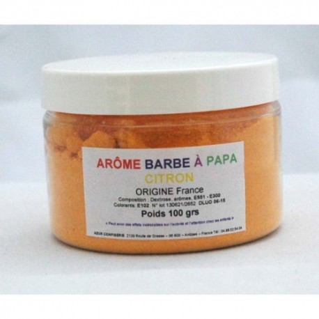 Arôme barbe à papa Citron Pot 100 Grs