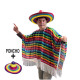 Poncho mexicain avec Sombrero